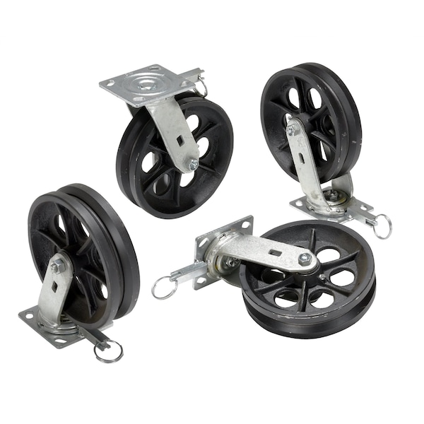 ALUM GANTRY CRANE V-GROOVE WHEELS 8X2, PK4